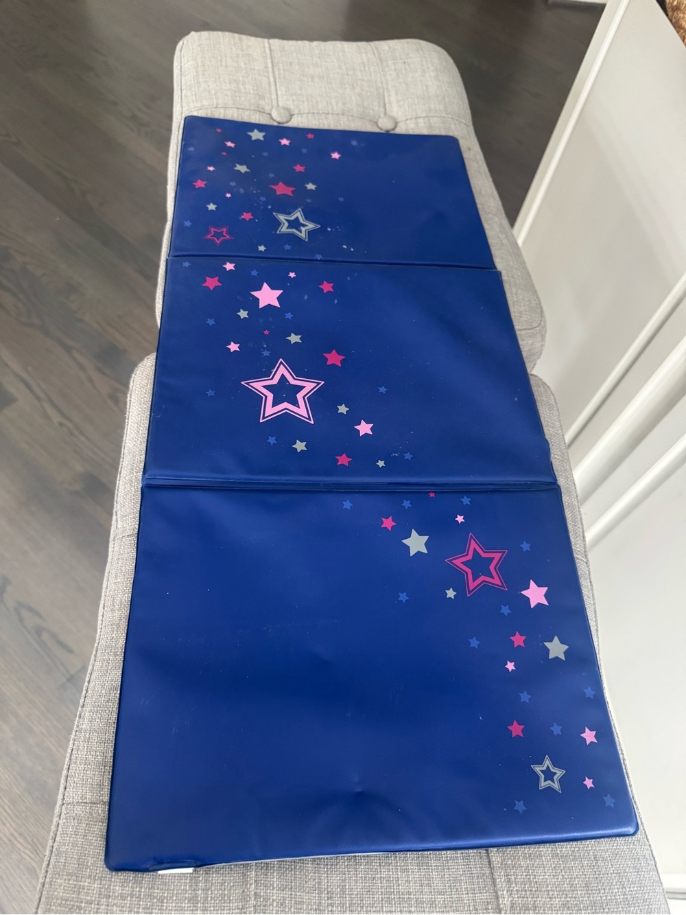American Girl Navy Star‎ Print Foldable gymnastics Mat Retired